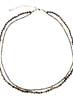 WAKI虎眼石串珠女圣诞礼物项链