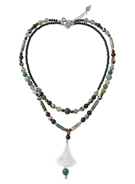 奇妙山海中式清冷天然蝶贝项链