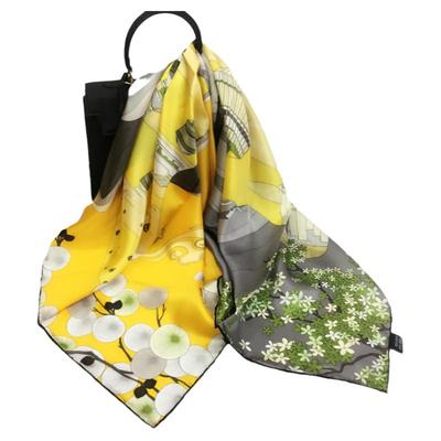 100%桑蚕丝围巾披肩真丝丝巾90cm