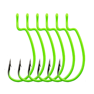 9003CD宽腹夜光曲柄钩高碳钢路亚倒钓钩海钓船钓黑头鳕鱼钩鲈鱼钩