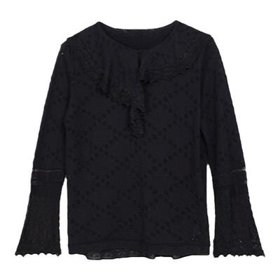 慵懒优雅镂空宽松针织套衫