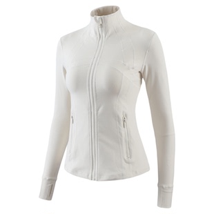 MITAOGIRL肯豆健身外套女修身立领瑜伽服秋冬款夹克加绒运动上衣