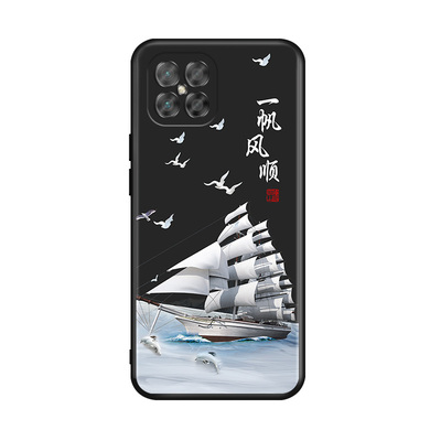 luckrider适用于华为nova8se网红新款jsc-an00复古手机壳novo8se山水国潮古风huawei荣耀play5防摔nzones7pro