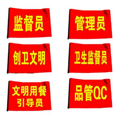DIY卫生监督员红袖章监督管理员
