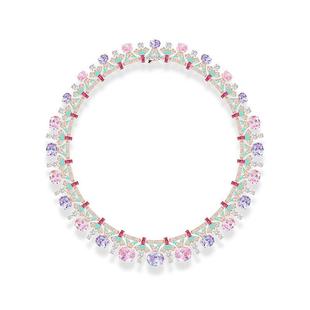 法式名媛新娘婚纱礼服晚宴项链女小众设计感高级闪大气重工奢华女