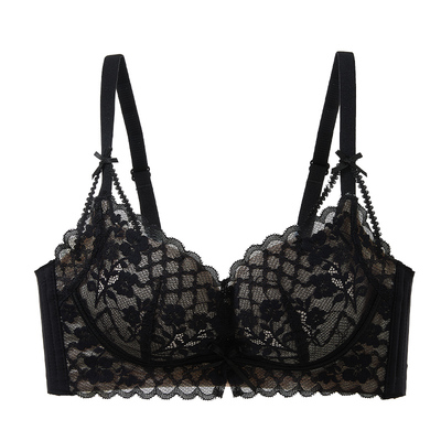 六只兔子蚕丝莫代尔内杯蕾丝内衣