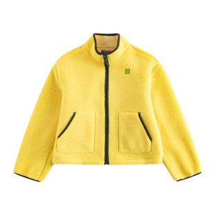 riverstone plus 多巴胺摇粒绒麂皮休闲外套女加绒立领羊羔绒上衣