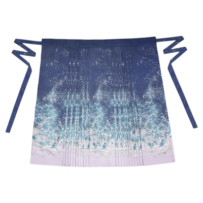 月渺境[海浪]马面裙明制汉服女原创2026新款新中式国风蓝色长裙