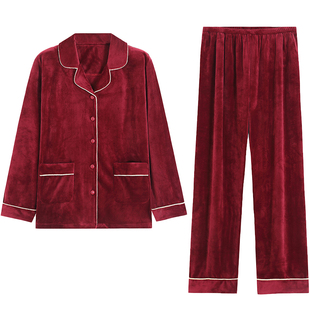 芬腾可安海岛绒睡衣女薄款冬季女士珊瑚绒可外穿冬天法兰绒家居服