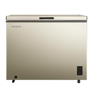 美菱大冰柜300L家用商用大容量小型冷藏冷冻两用卧式冷柜一级能效
