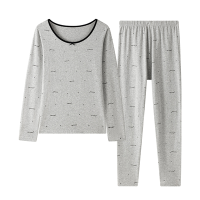 芬腾可安A类纯棉10A抑菌秋冬季打底衫秋衣秋裤女保暖内衣套装休闲