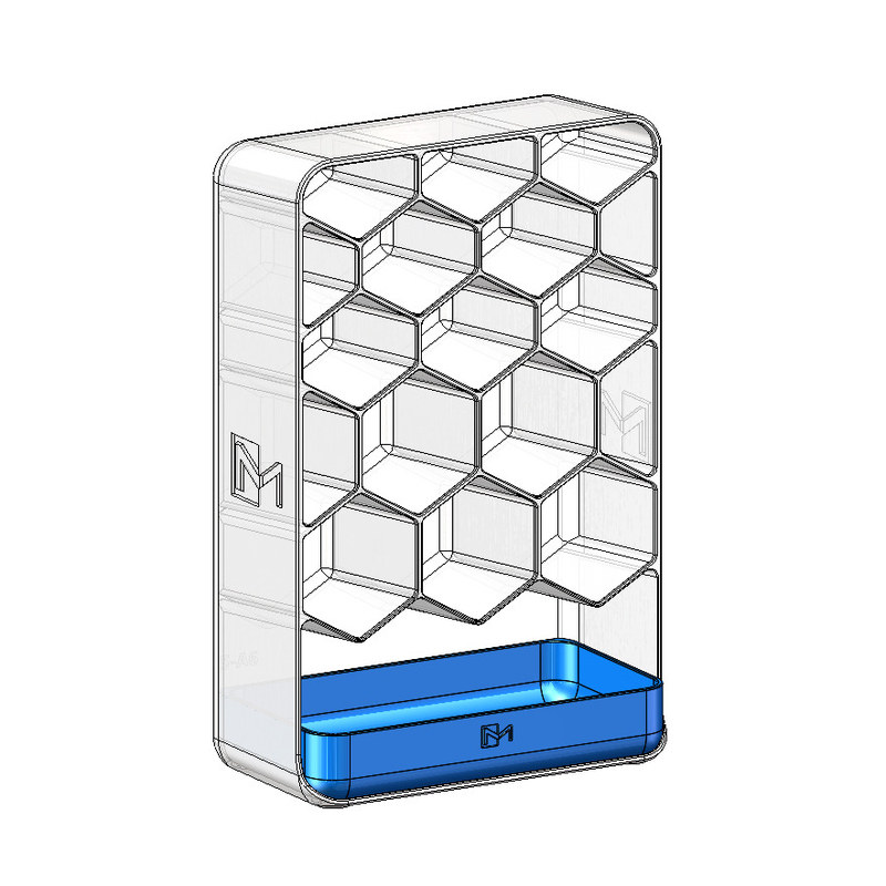 慢半拍3D打印塑料桌面蜂窝收纳盒