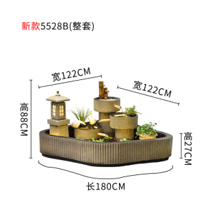 庭院入户花园假山流水鱼池别墅阳台户外循环水喷泉落地造景观摆件