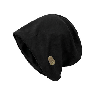 韩系高级感黑色针织冷帽女冬季大头围保暖堆堆帽防寒护耳包头帽子