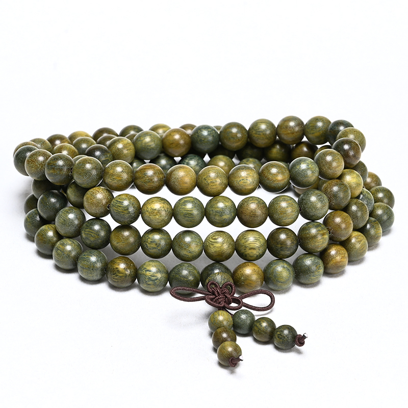 天然正宗阿根廷绿檀木佛珠手链运转玉檀香木108颗男女士款厂家