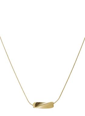 几何不规则扭结莫比乌斯项链女轻奢小众气质简约锁骨链钛钢不掉色