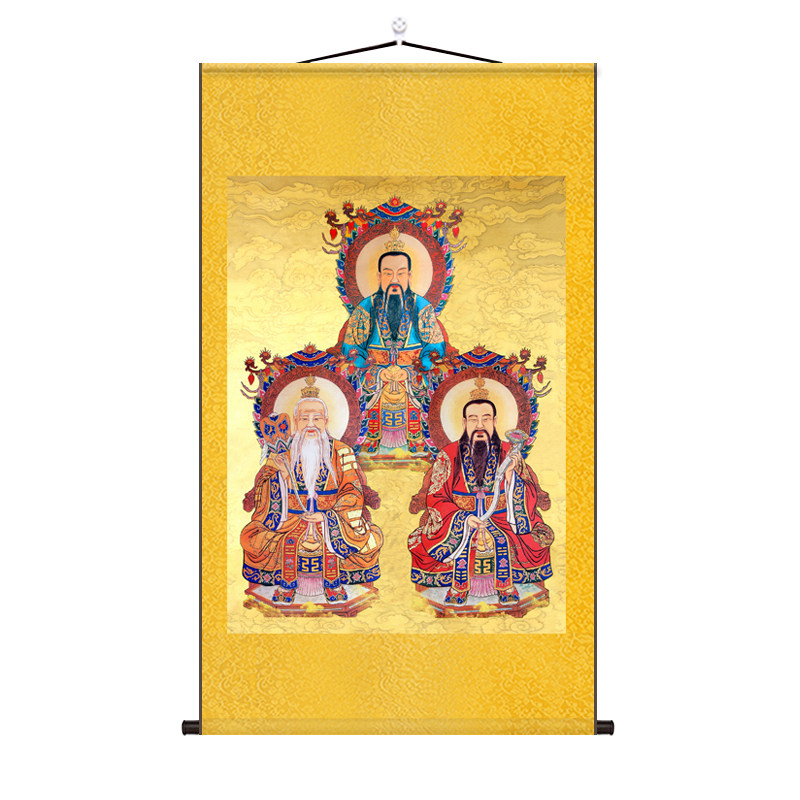 三清祖师画像挂画道场水陆画