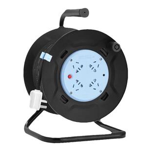 公牛线盘插座移动电源30M电缆卷线盘50m线轴两芯线拖线盘带线220V