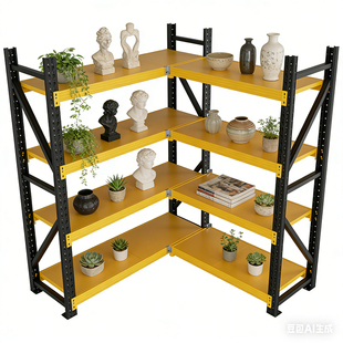 皇球转角L型货架90度直角多层置物架家用拐角加厚收纳架