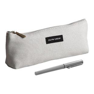 帆布笔袋大容量高中生简约文具盒铅笔盒男孩小学生可爱笔盒女ins日系初中生文艺复古风创意个性文具袋铅笔袋