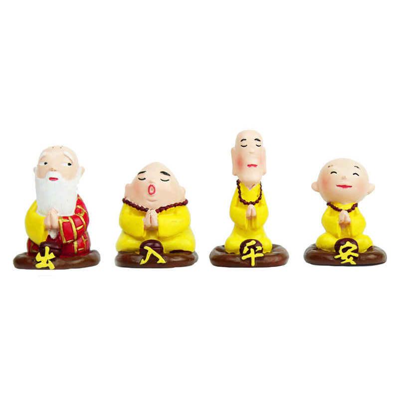 阿弥陀佛手办彩绘车内摆件迷你款