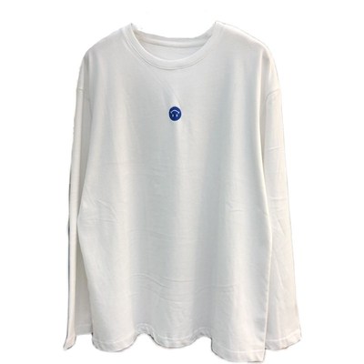 刺绣蓝笑脸！纯棉长袖T恤衫