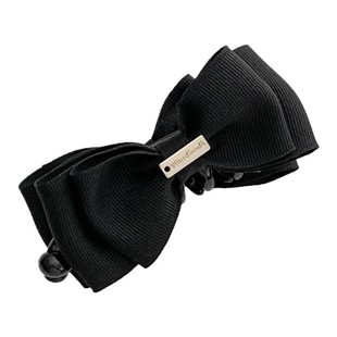 CAPS KOREA|发量少显多黑色蝴蝶结气质高级感香蕉夹竖式马尾发夹