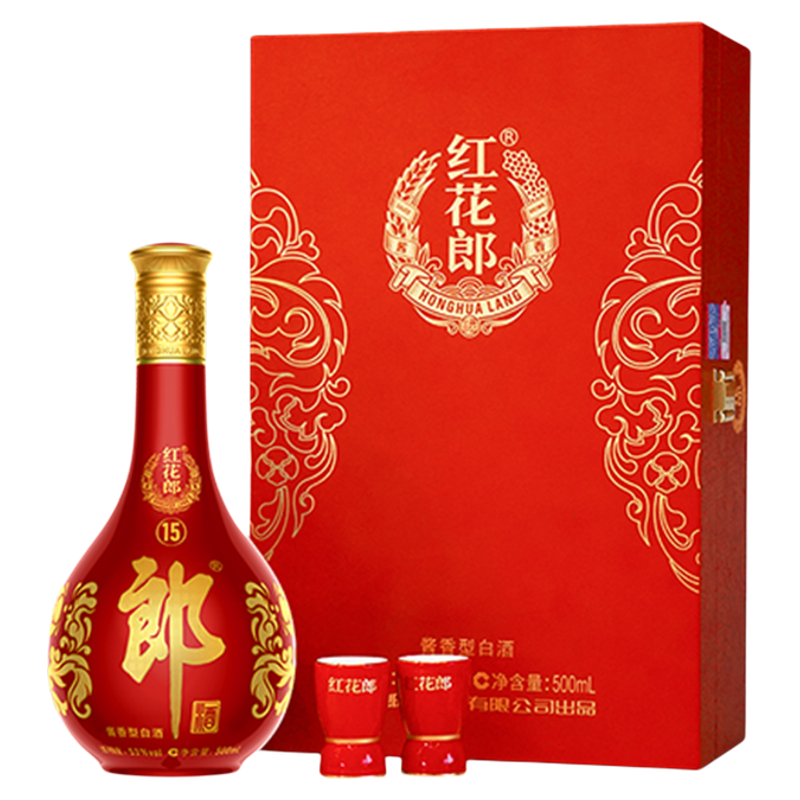 郎酒红花郎单礼盒酱香型53度送礼