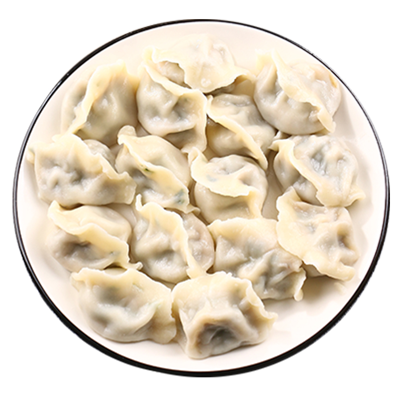 野菜水饺蒲公英饺子蒸饺煎饺槐花鸡蛋黑猪肉馅速食速冻家用商用