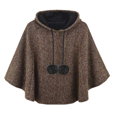 宽松套头连帽蝙蝠衫外套斗篷上衣