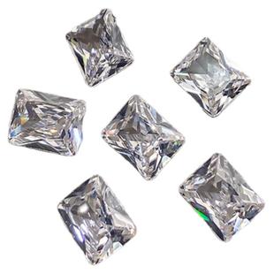 美甲钻饰品爆闪精品透底锆石超闪指甲钻石装饰高碳透明冰糖小配饰