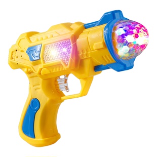 儿童电动玩具枪男孩女孩灯光音乐七彩投影枪八音枪声光枪男宝小枪