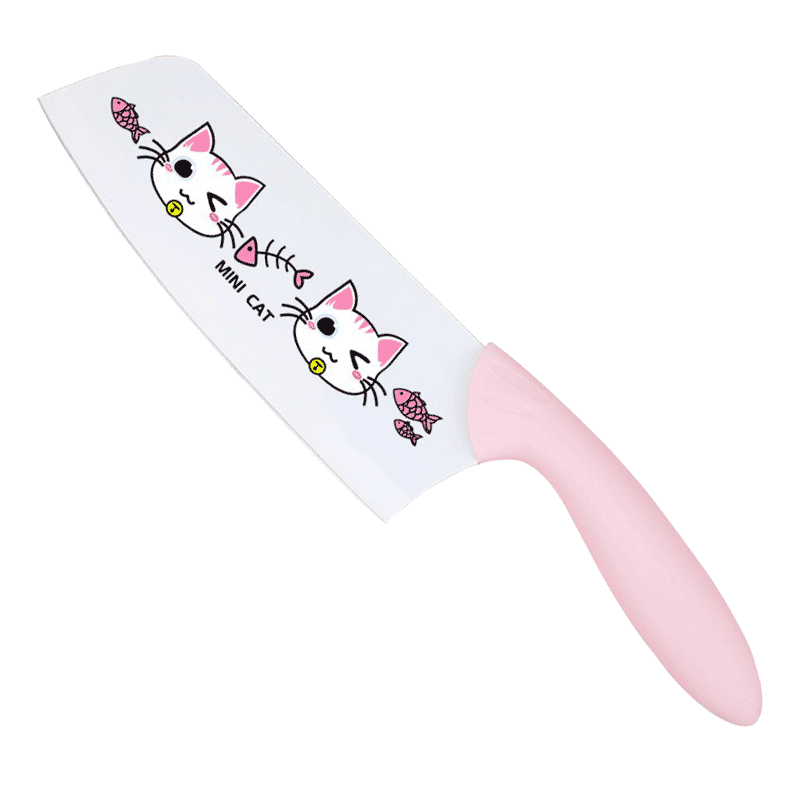 印花菜刀女士专用小型刀具