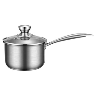 不锈钢小奶锅宝宝婴儿辅食锅煮面泡面热奶家用煮汤锅无涂层小蒸锅