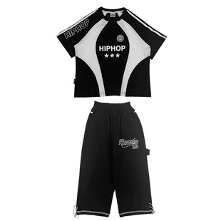 乐咪酷嘻哈童装潮牌街舞女孩套装美式炸街穿搭hiphop街舞儿童潮服