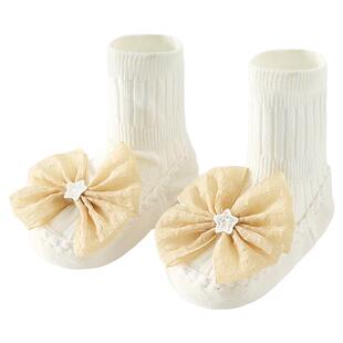 童泰婴儿袜子女宝宝中筒袜儿童地板袜女童室内防滑隔凉学步鞋袜