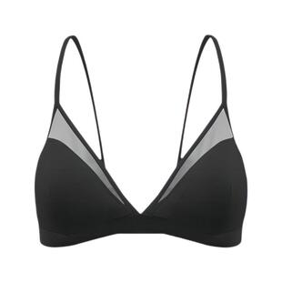 TWOPIECE速干拼接网纱三角杯内衣聚拢内衣舒适性感小胸文胸抹胸