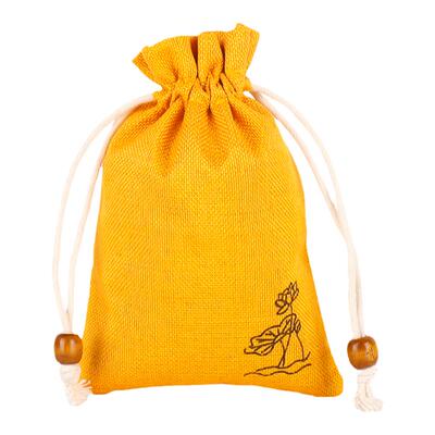 亚麻束口袋麻布香囊锦囊收纳袋抽绳香包小布袋空袋子荷包定制logo