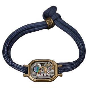 澳大利亚代购Bracelet㊣ 手作蒸汽朋克黄铜机芯表壳蛋白石手链