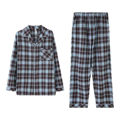 安之伴磨毛纯棉男士睡衣