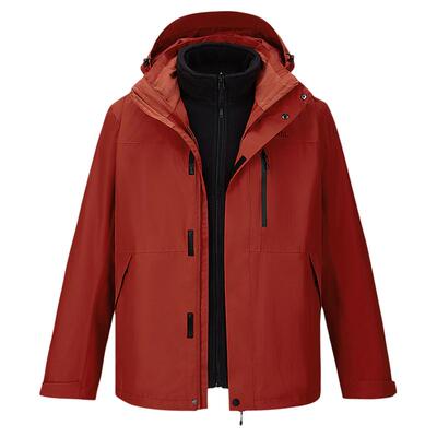 骆驼火麒麟冲锋衣男女三合一可拆卸保暖外套2026户外防水登山服男