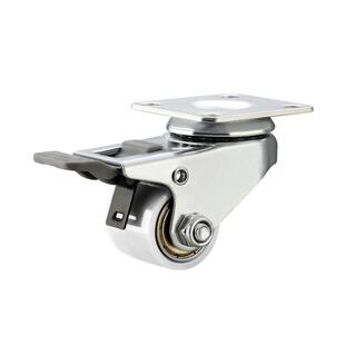 静音承重万向轮超小家具转向轮移动茶桌轮子静音刹车脚轮1.2英寸