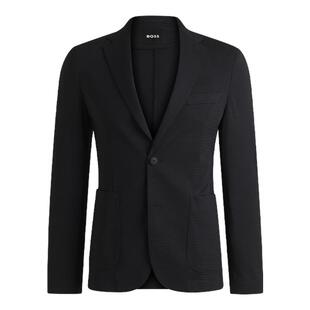 【机能通勤 轻量零感】BOSS博斯 男士弹力泡泡纱可机洗修身西装