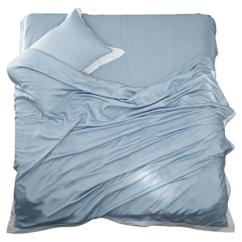 银桑天丝夏凉被蚕丝被夏被薄款空调被夏季银丝抗菌凉被可机洗水洗