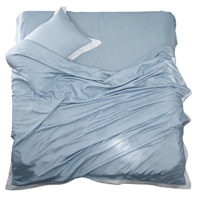 银桑100%桑蚕丝天丝银线夏凉被