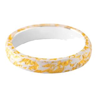 藏金石戒指原创石头纹设计男士食指戒纯银错黄金情侣对戒定制刻字