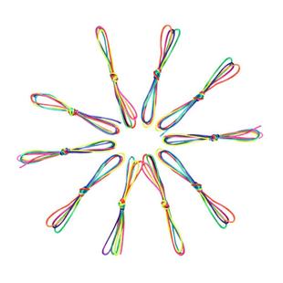 儿童编发彩绳脏脏辫头绳绑发辫子细发带女童七彩丝带扎头发绳头饰