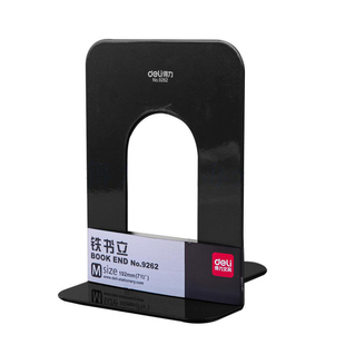 得力书立金属铁书架学生用大号书靠书挡小号书本收纳整理架书立架