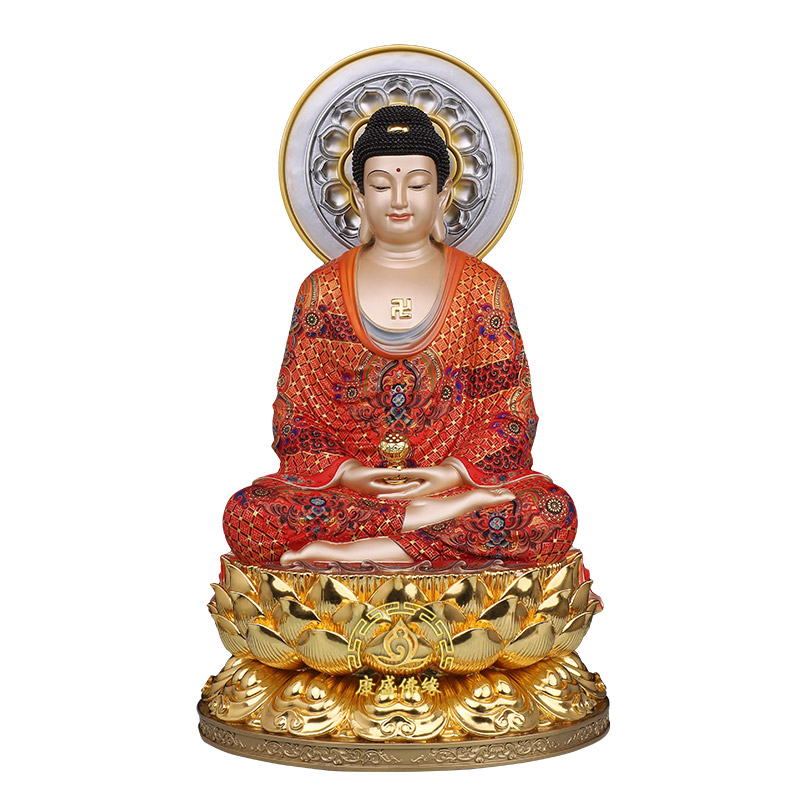 黄铜全堂佛神像家居佛堂供奉摆件