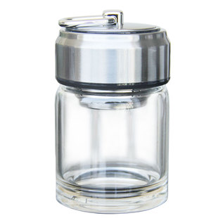 便携迷你玻璃杯单层透明简约小巧耐热泡茶喝水随身带杯子防爆水杯